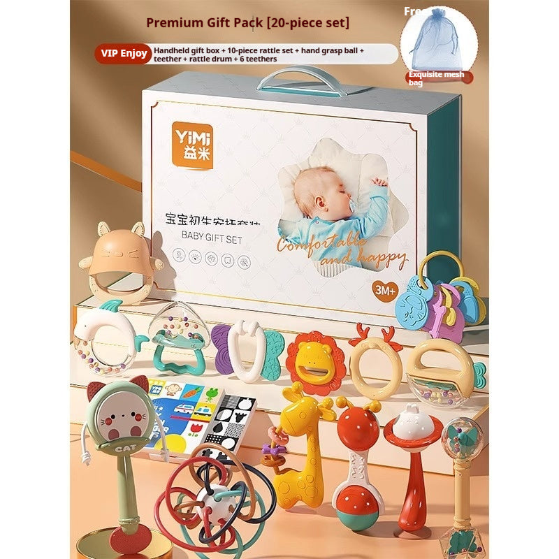 Jouet à clochette à manivelle pour bébé, coffret cadeau de naissance, cadeau d'anniversaire