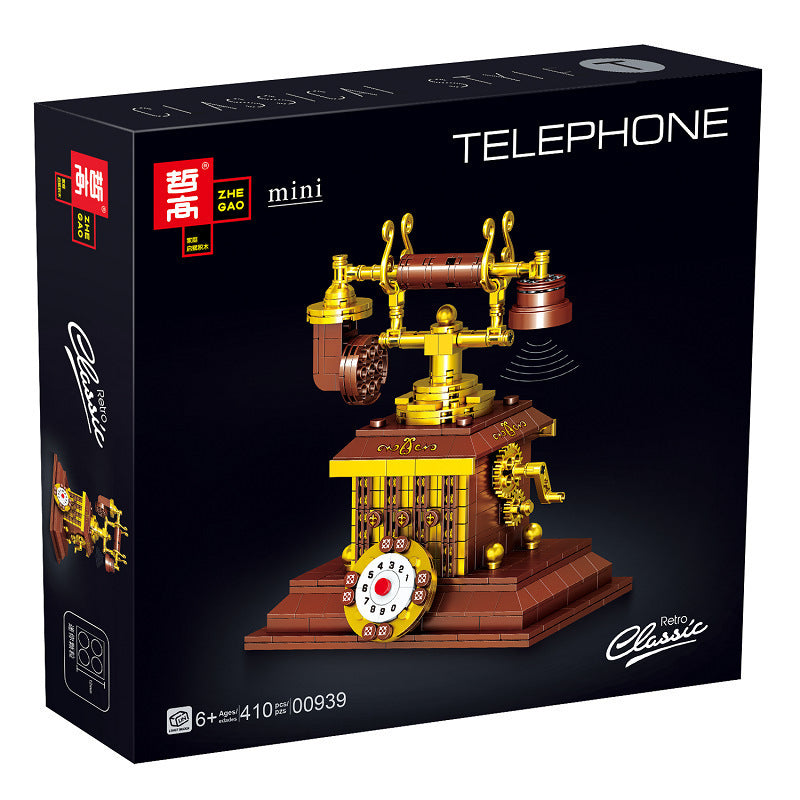 Retro Series Radio Sewing Machine Model Children Building Blocks Toys