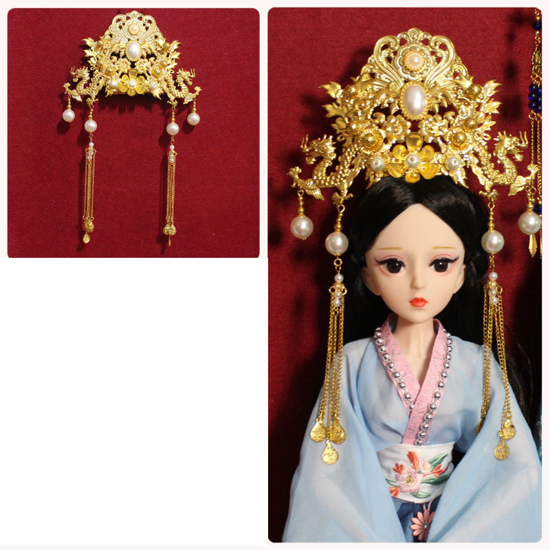 Ornements de poupée faits main antiques Accessoires pour cheveux à franges