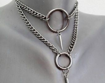 Titanium Steel Hip-hop Rivet Necklace For Men