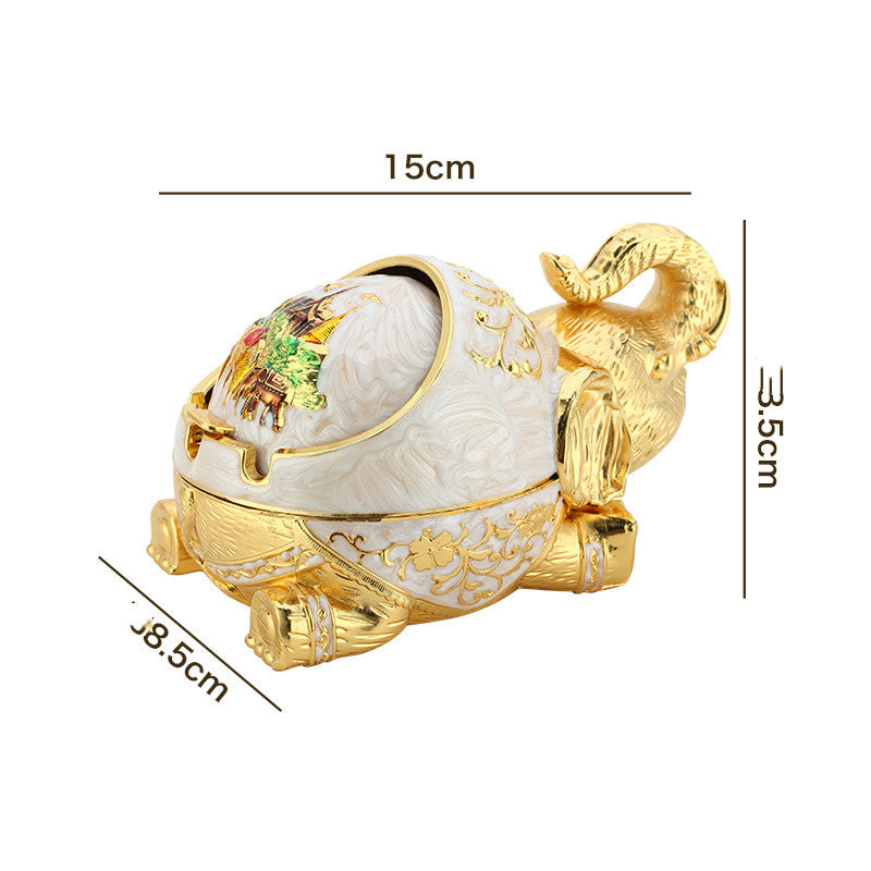 Retro Elephant Ashtray Creative Personality Trend Spherical Belt Cover