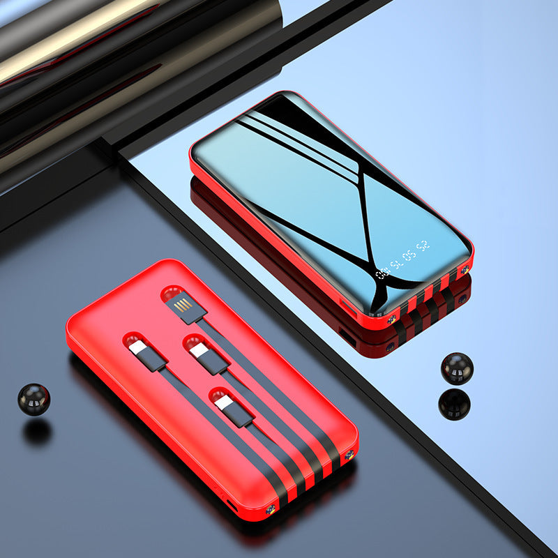 Mini With Cable Power Bank 20000 MA Fast Charge Large Capacity