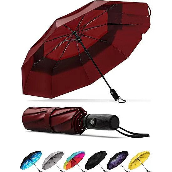 Automatic Folding Umbrella Three-Fold Travel-Ready Windproof