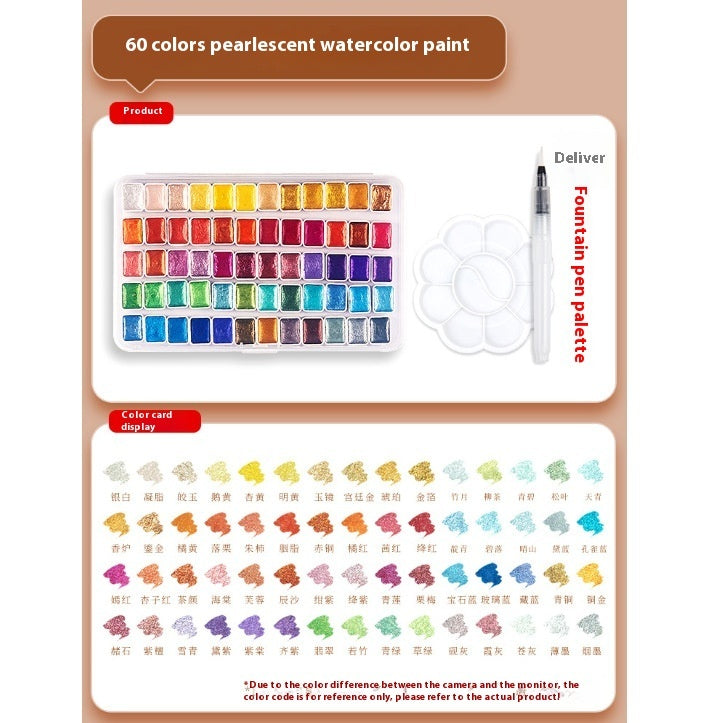 Pearlescent Paint Art Raw Solid Watercolor