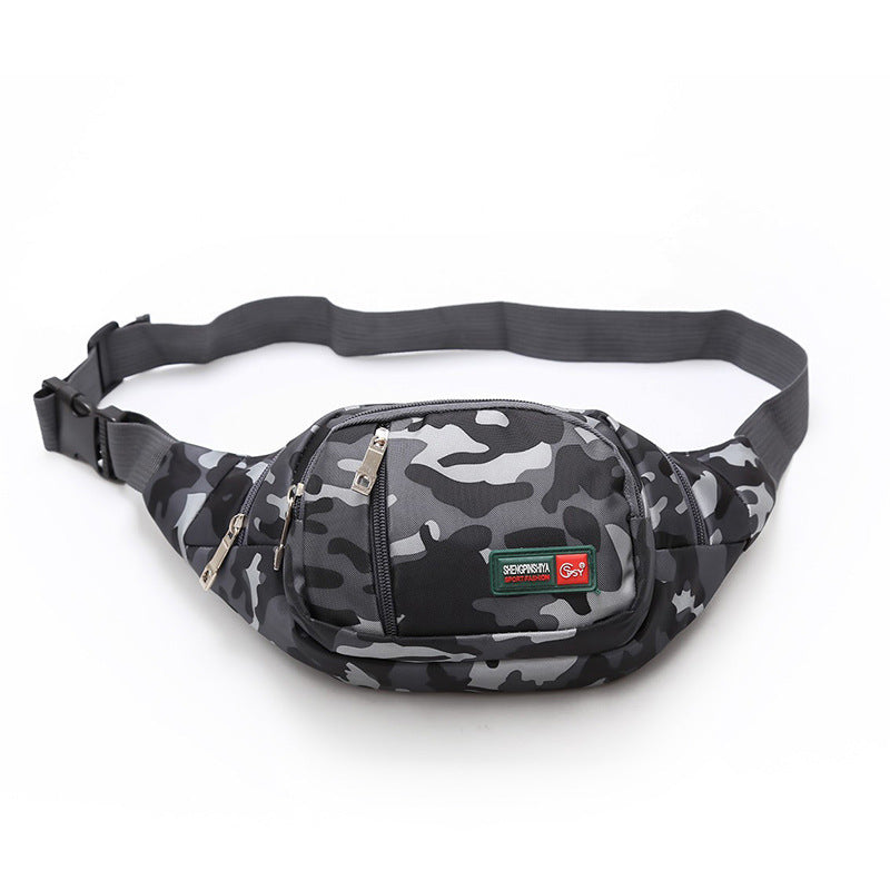 Leisure Sports Men's Waist Bag Outdoor Oxford Cloth Tide And Oxford Cloth Waterproof Multifunctional Waist Bag Wholesale
