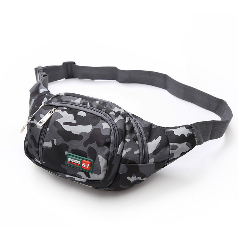Leisure Sports Men's Waist Bag Outdoor Oxford Cloth Tide And Oxford Cloth Waterproof Multifunctional Waist Bag Wholesale