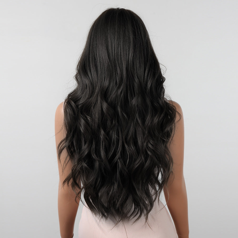 Wig Long Hair Natural Straight Bangs Big Wave