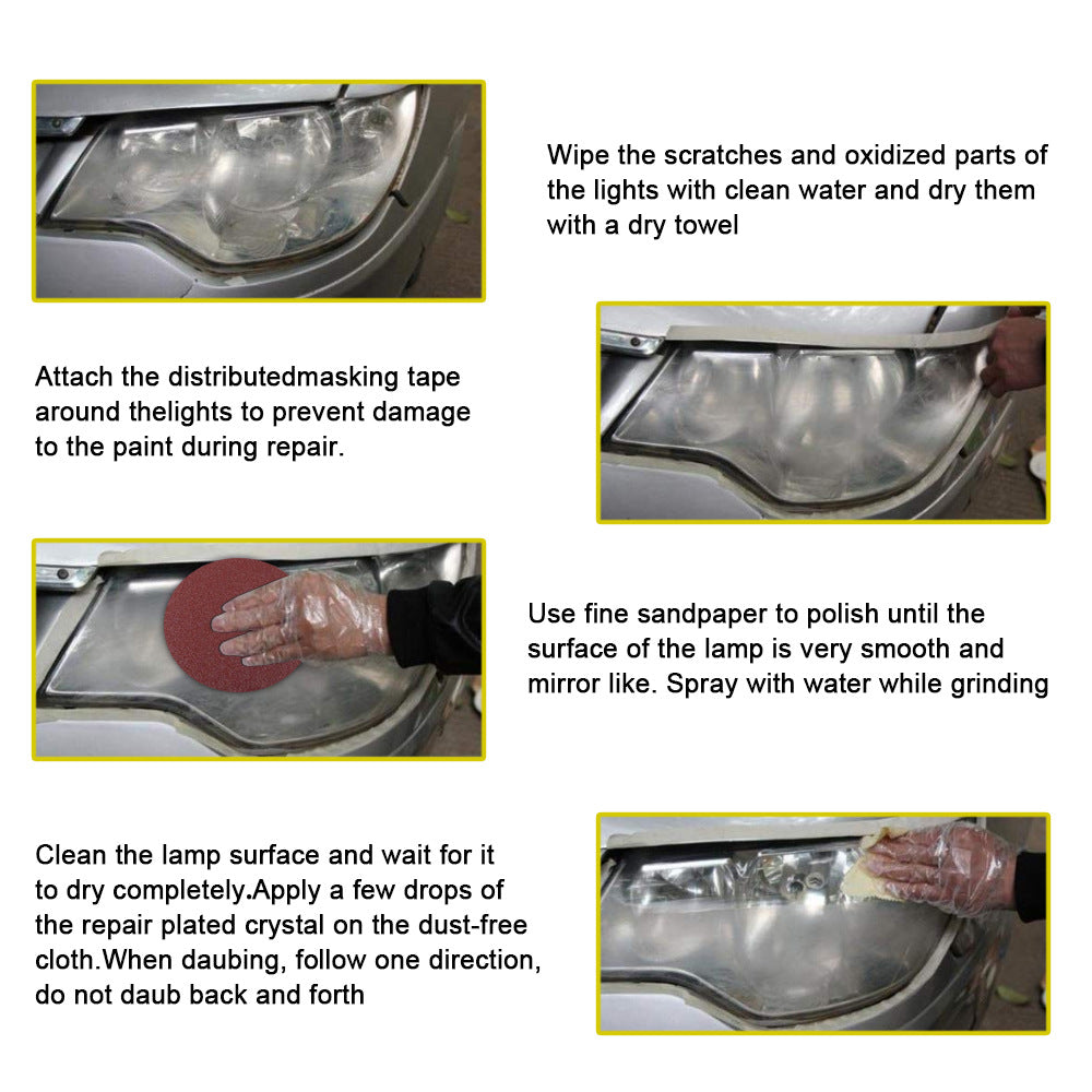 Car headlight repair fluid