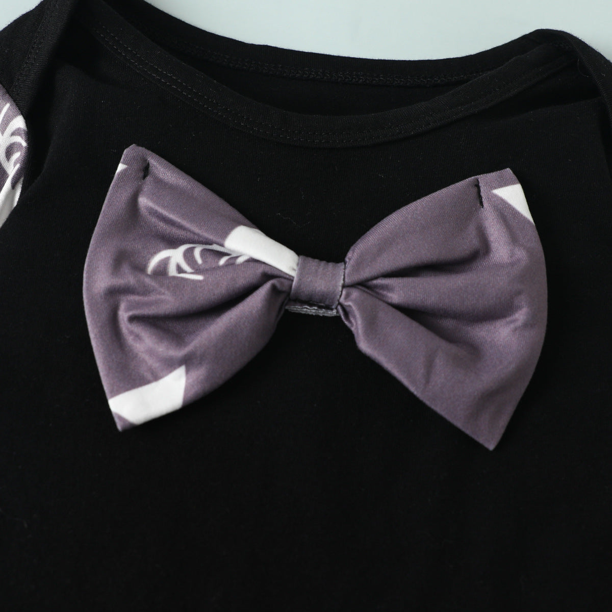 Baby Bowknot Romper Printed Trousers