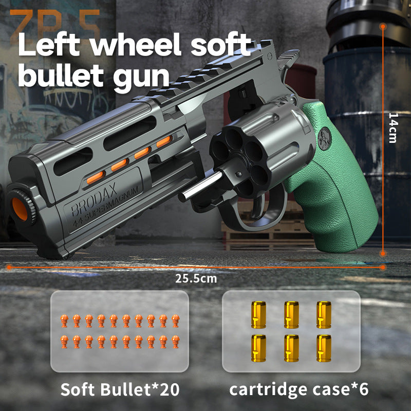 Revolver Soft Bullet Gun Mechanical Boy Battle Launch Toy