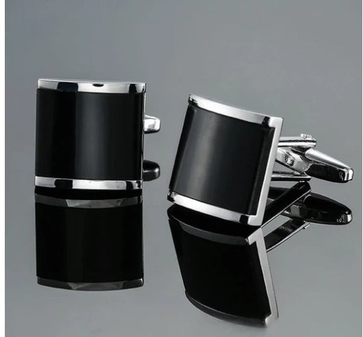 French men's metal cufflinks