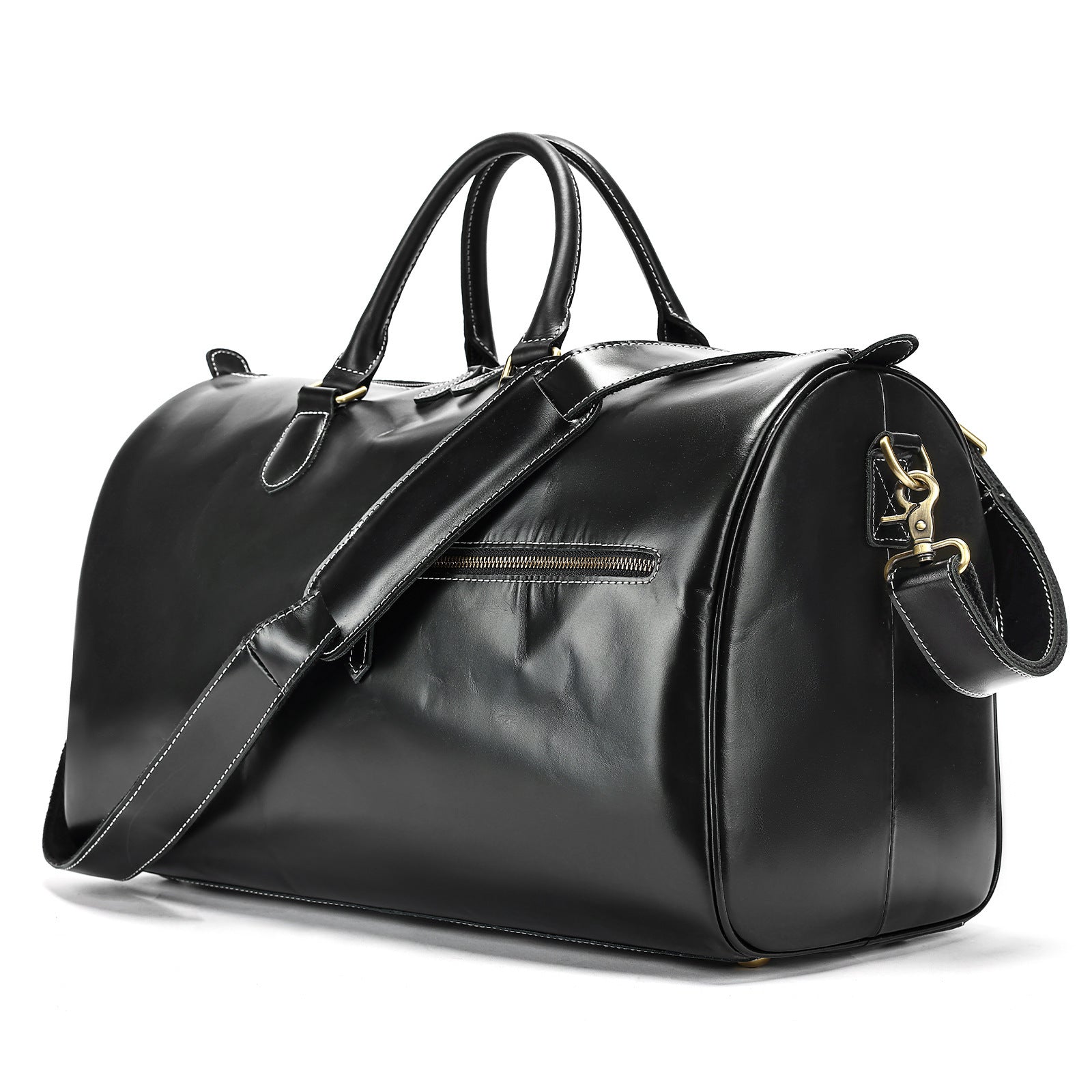 Sac bandoulière grande capacité en cuir vintage de voyage