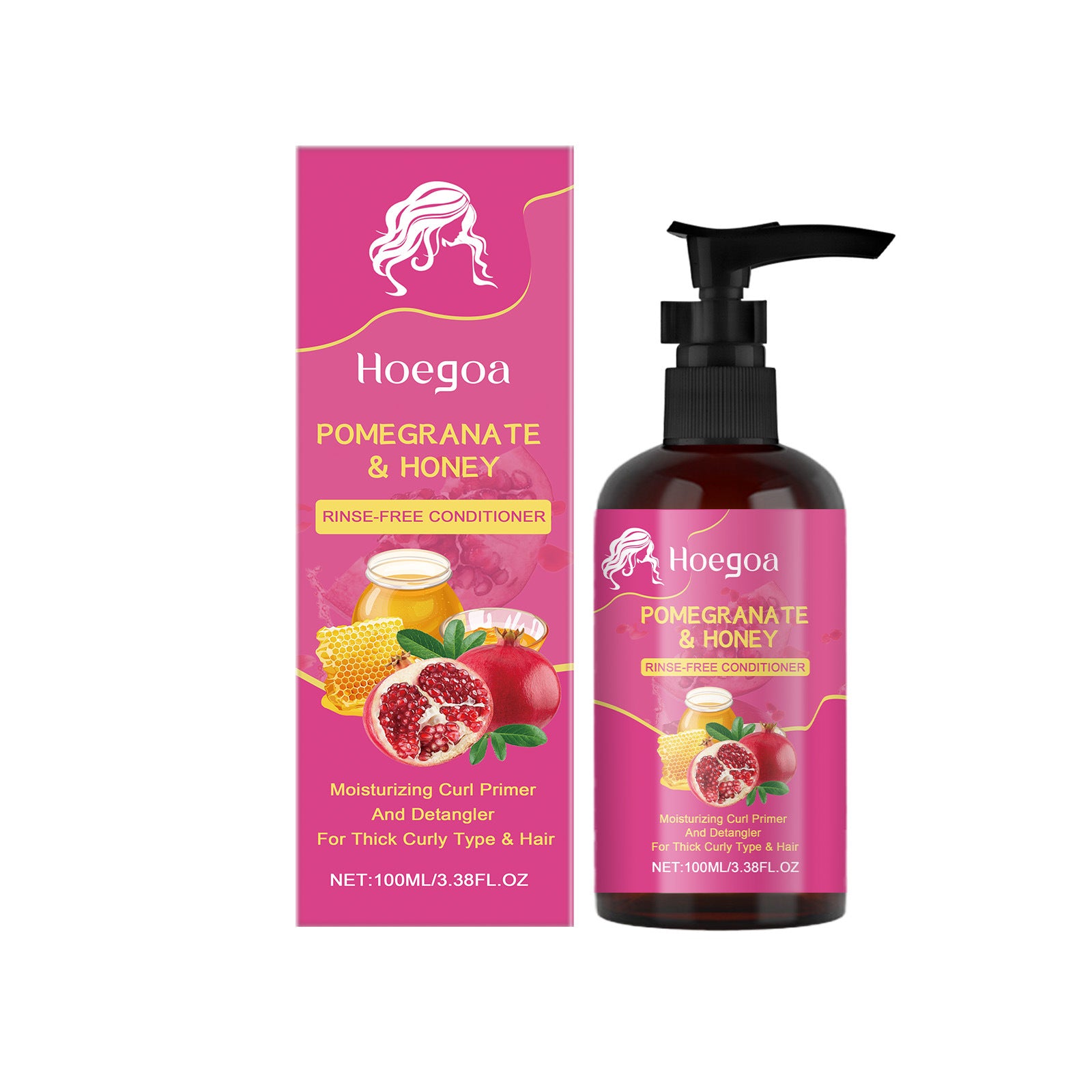 Pomegranate Leave-in Hair Conditioner Nourishing Dry Manic Gentle Soft Hair Moisturizing Brightening