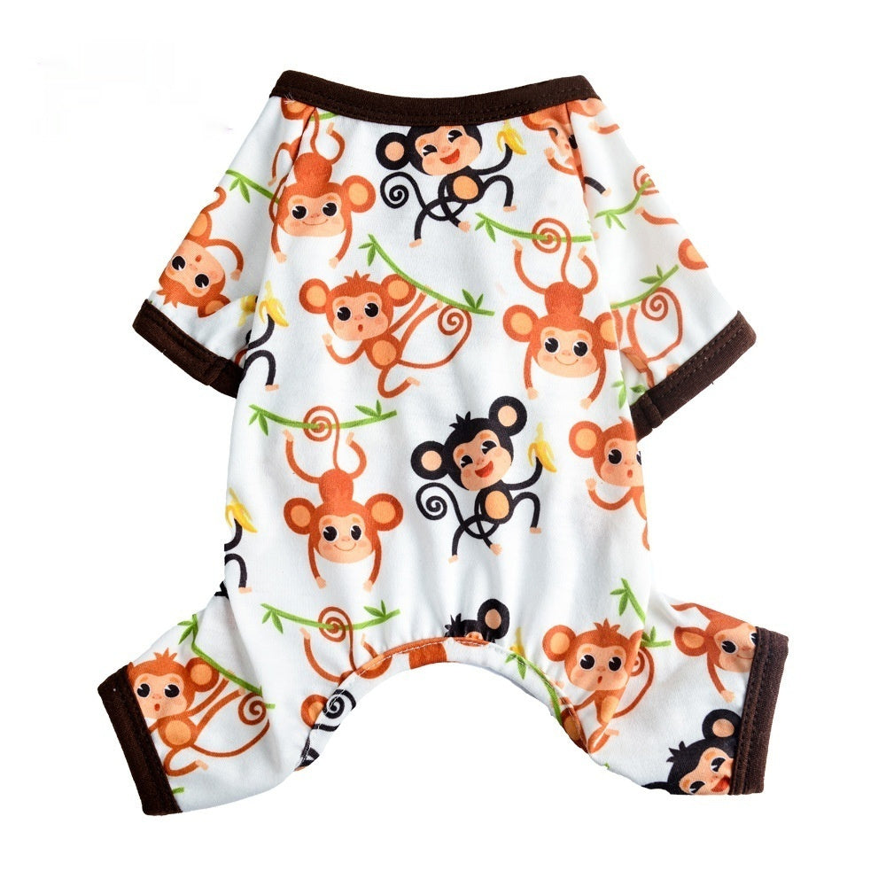Four-legged Pet Clothing Cute Printed Pet Clothes