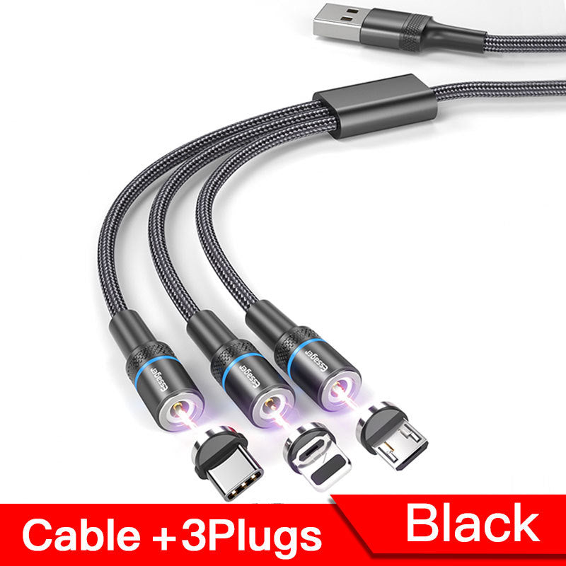 Round magnetic phone data cable
