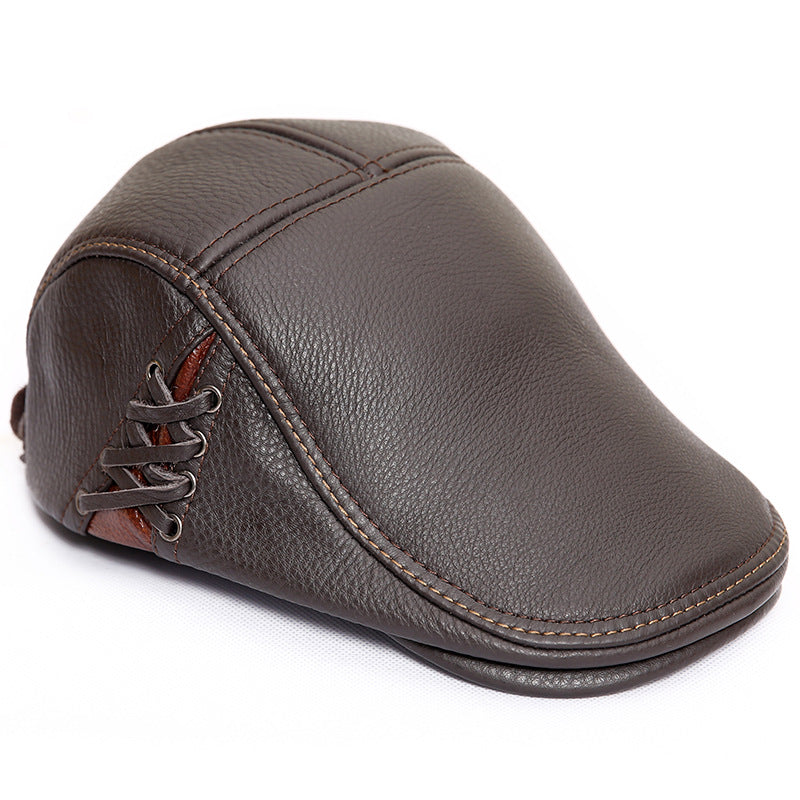 Men's leather cap