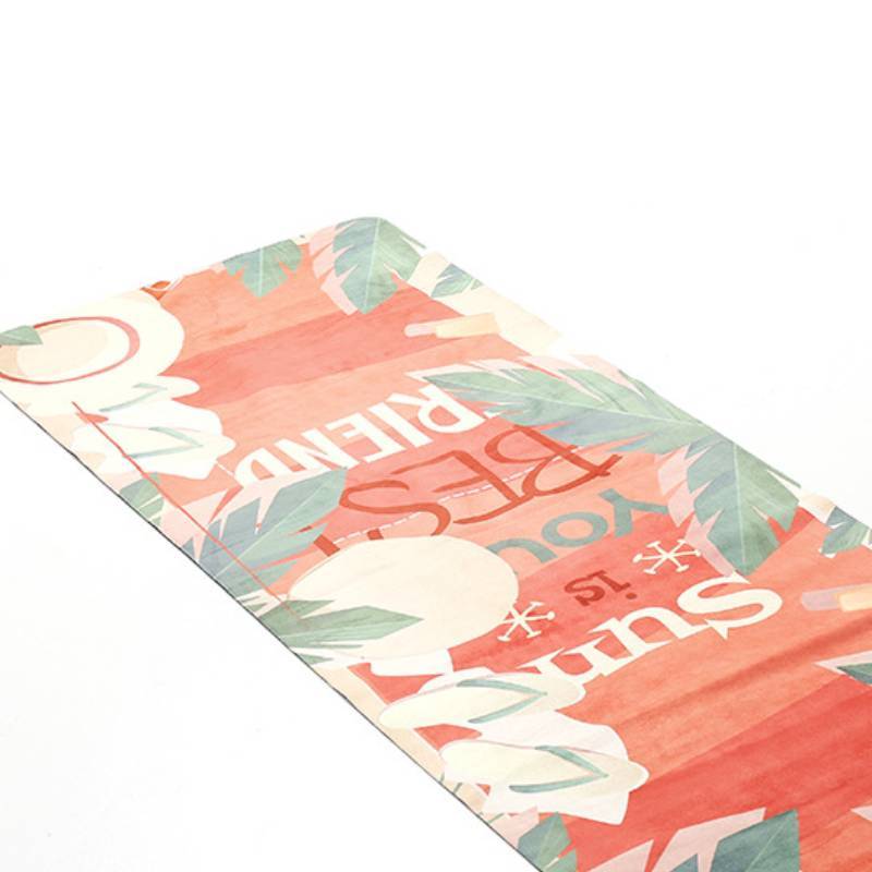 Tapis de yoga pliable, portable et antidérapant en suède