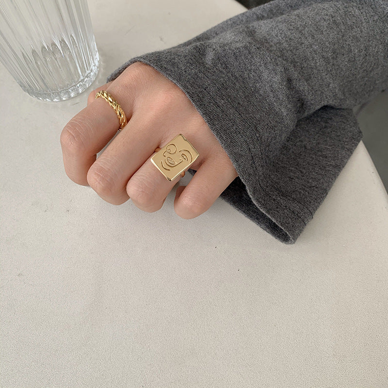 Fashionable and simple braided  ring