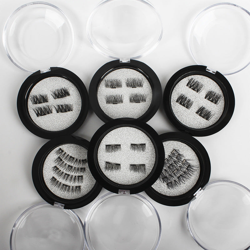 Faux cils magnétiques 3D, aimant simple, aimant double, personnalisables, livraison rapide de cils magnétiques sans aimant.