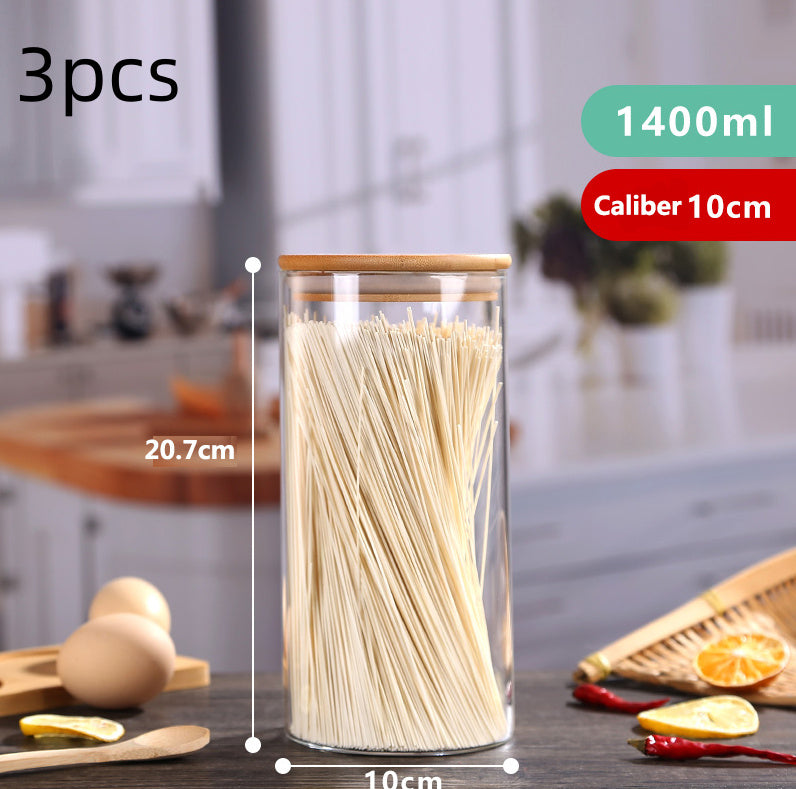 High Borosilicate Glass Sealed Jar Transparent Household