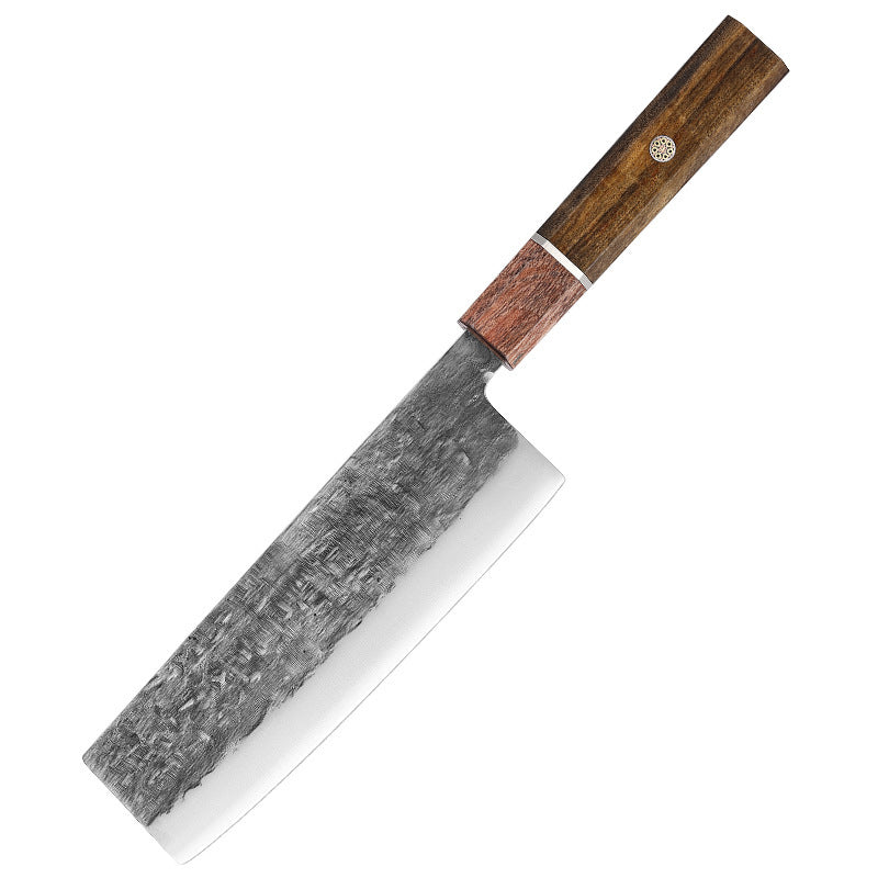 Santoku Knife Octagonal Handle Hammer Pattern Stainless Steel Cut Small Kitchen Knife