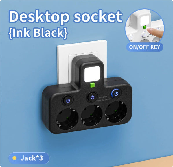 A Power Strip Extension Cord That Meets German Standards Is EU-certified And Features USB Fast Charging And A Built-in Switch