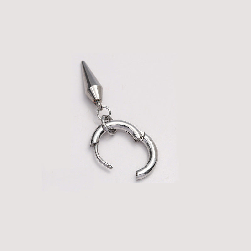 New Accessories Titanium Steel Tide Earrings Ear Studs Hip Hop Cool N Men's Stainless Steel Earrings