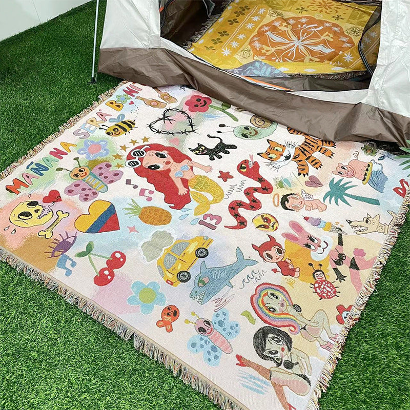 Outdoor Bohemian Jacquard Sofa Blanket