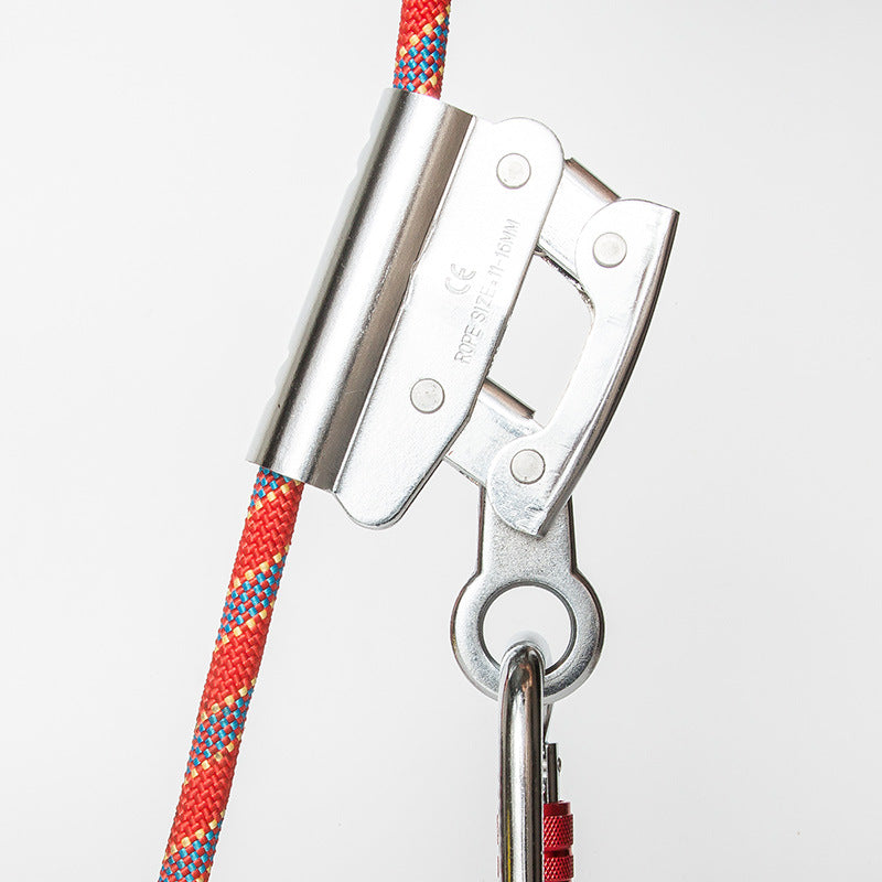High-altitude safety rope self-locking device