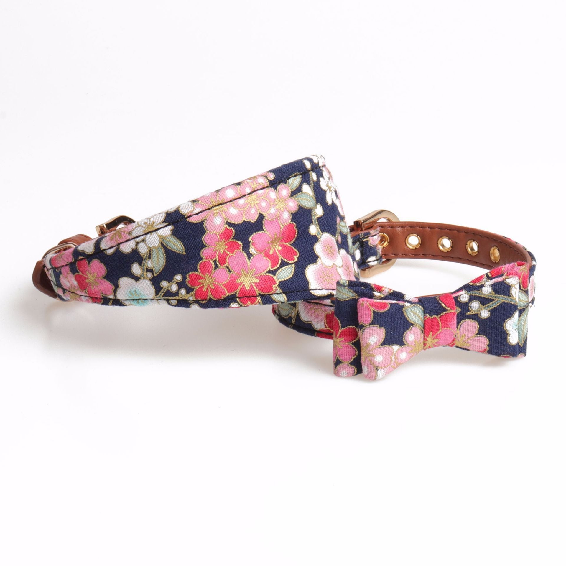 Japanese dog collar leash set