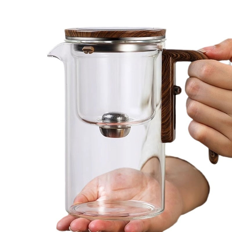 Théière élégante à infuseur en verre, séparation eau et thé, service à thé domestique