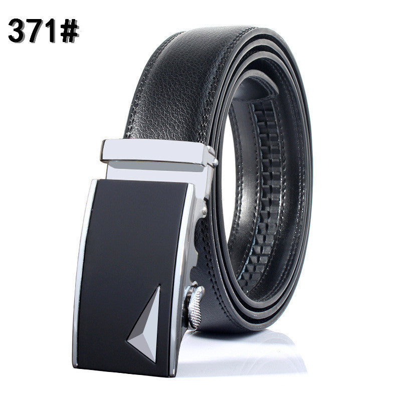 Men's belt leather automatic buckle Leopard pure leather belt