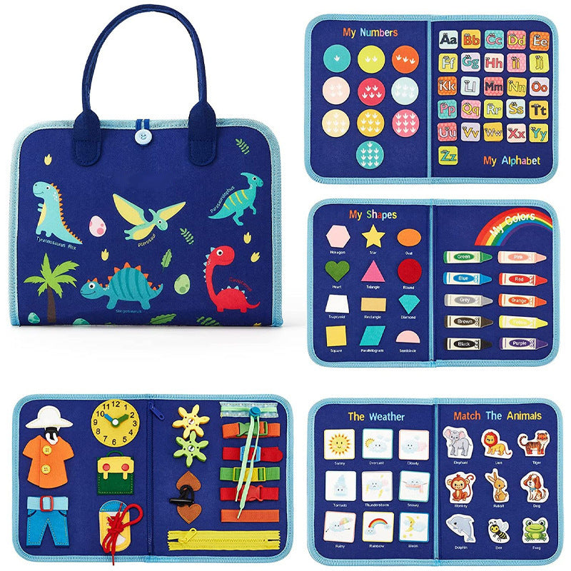 Tableau d'apprentissage en feutre, jouets d'éducation de la petite enfance, tableau d'activités pour l'apprentissage de l'habillage