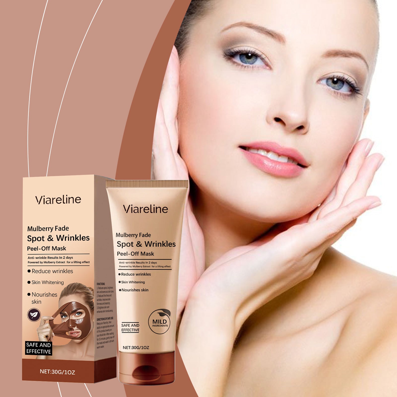 Fading Wrinkle Compact And Delicate Skin Care Facial Mask