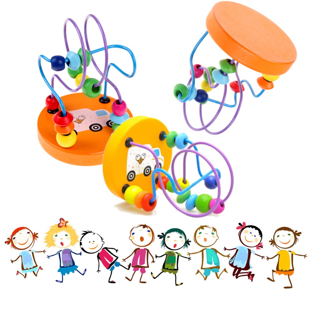 Wooden Early Education Round Bead Toy Brick