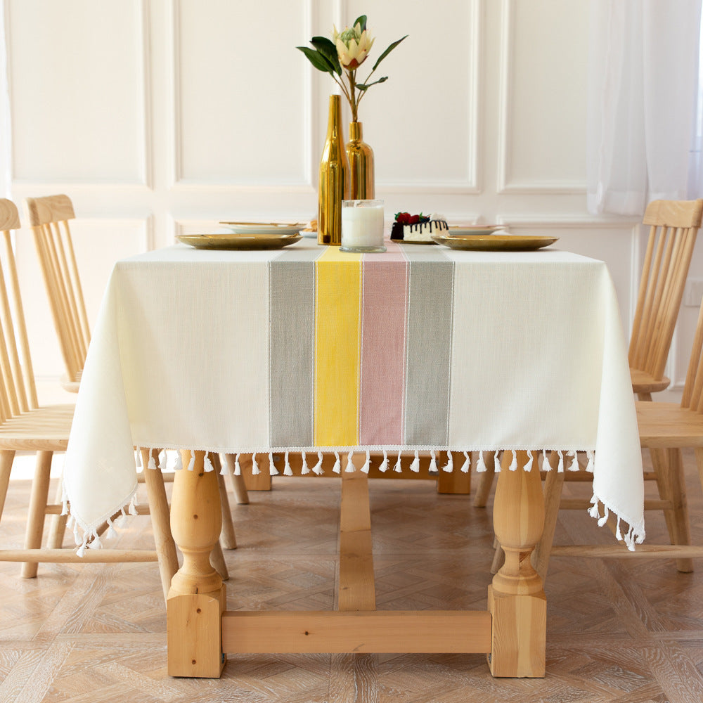 Waterproof Tablecloth Household Cotton And Linen Simplicity