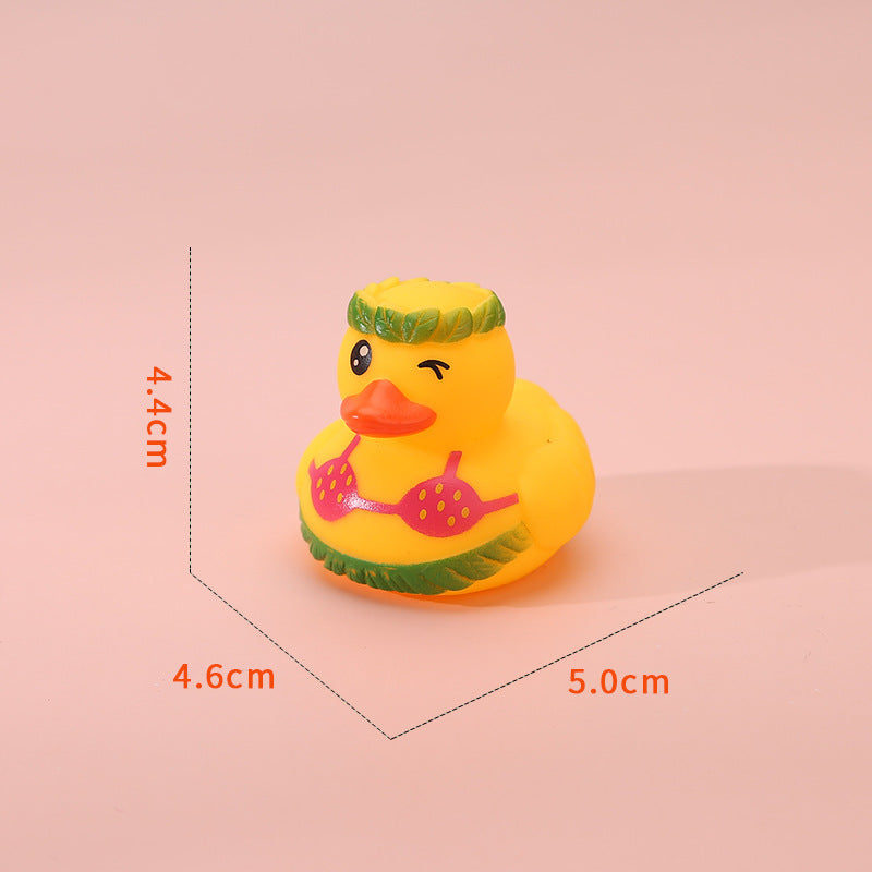 Vinyl Christmas Antlers Small Yellow Duck Water Toys