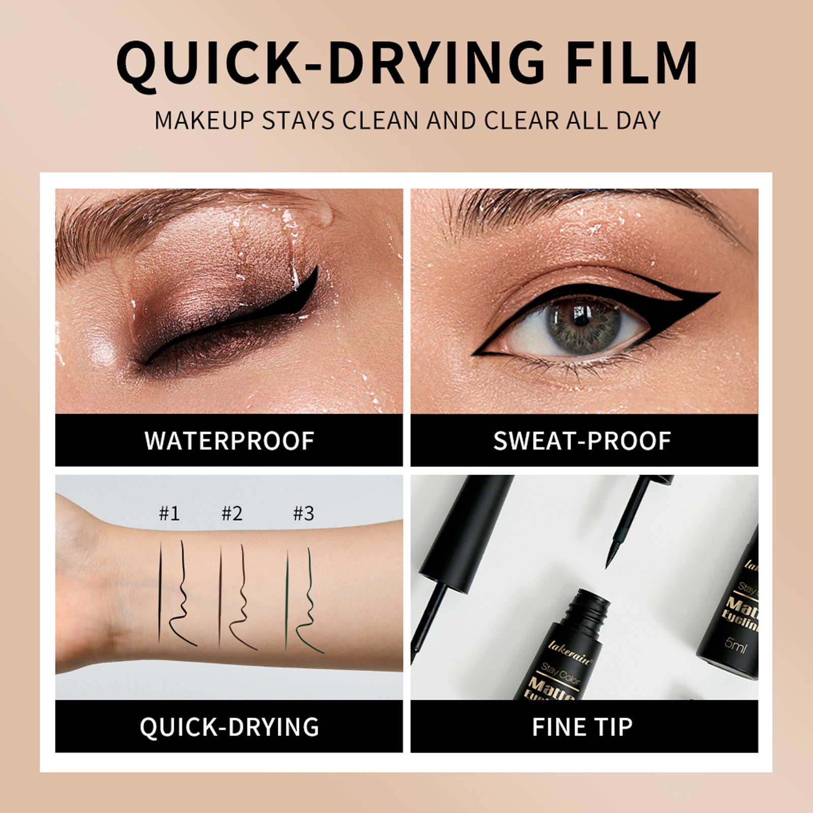 Sweat Resistance Long-lasting Smudge-free Eyeliner