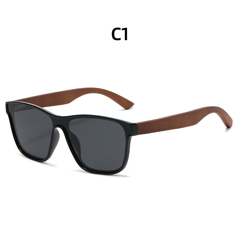 Square Bamboo Wooden Leg Men's And Women's Same Style Fashion Personality Color Film Polarized