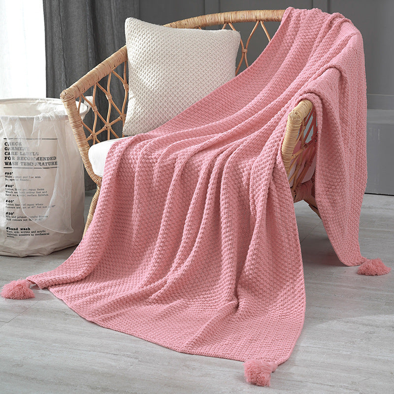 Household Fashionable Knitted Sofa Blanket