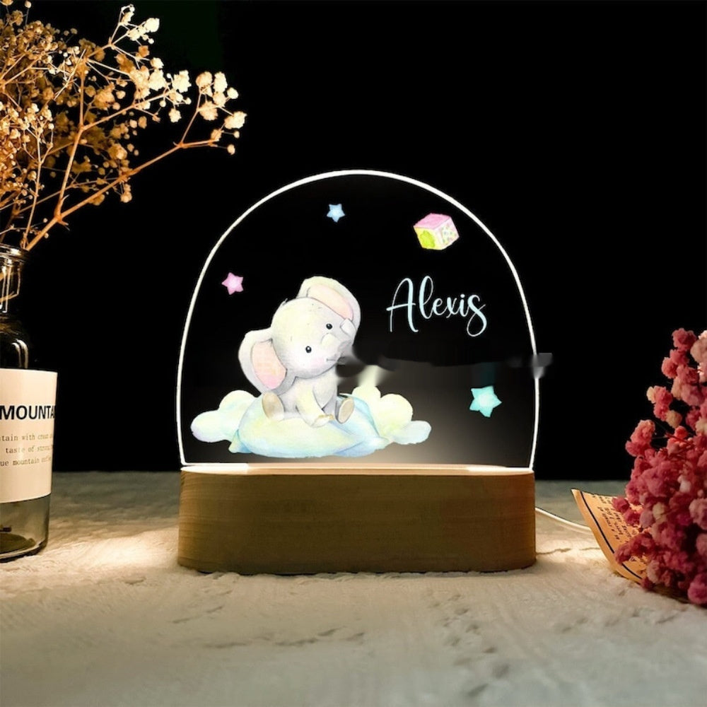 Acrylic 3D Small Night Lamp Giraffe Lion