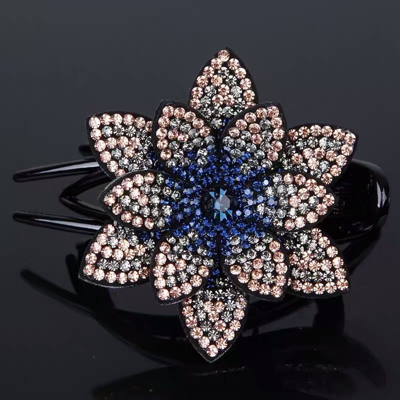 Water Diamond Temperament Flower Back Spoon Hairpin
