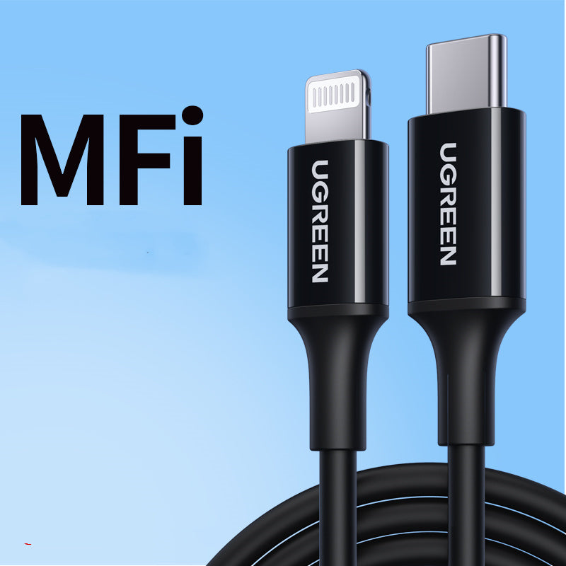 Pd Fast Charge Data Cable Mfi Certified Car 20w Charger Cable Lightning To Typec Short