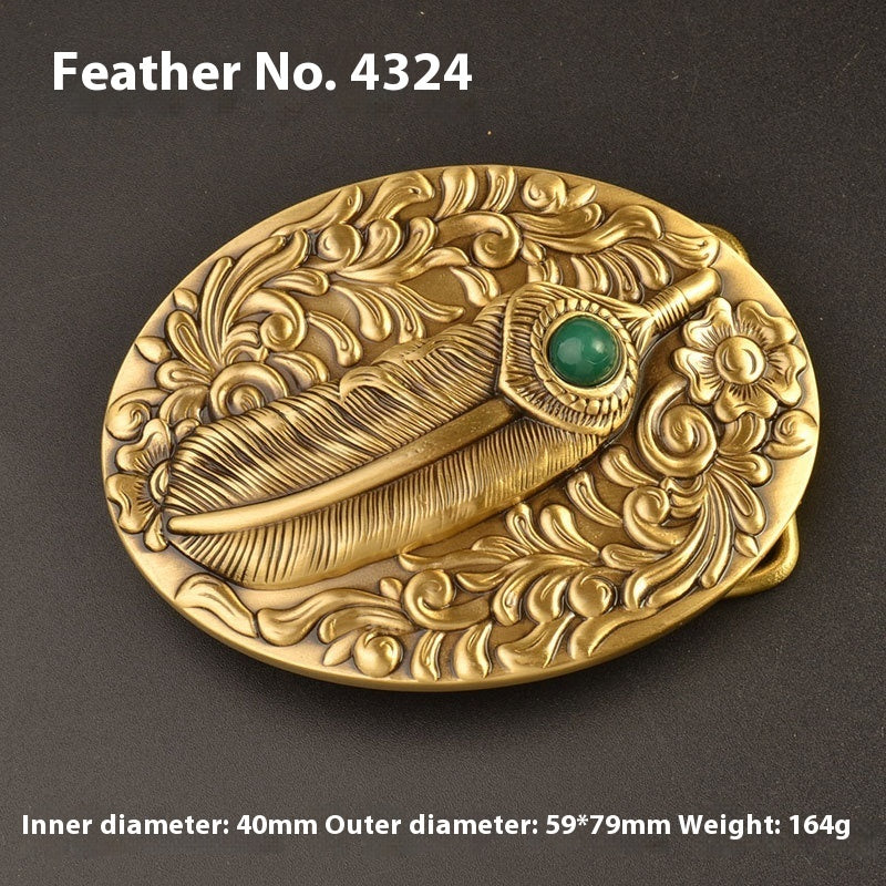 Boucle de ceinture en laiton pur, boucle lisse pour vêtements d'extérieur, plaque de boucle, accessoires de boucle de ceinture de pantalon, boucle de ceinture féminine, boucle de ceinture en laiton