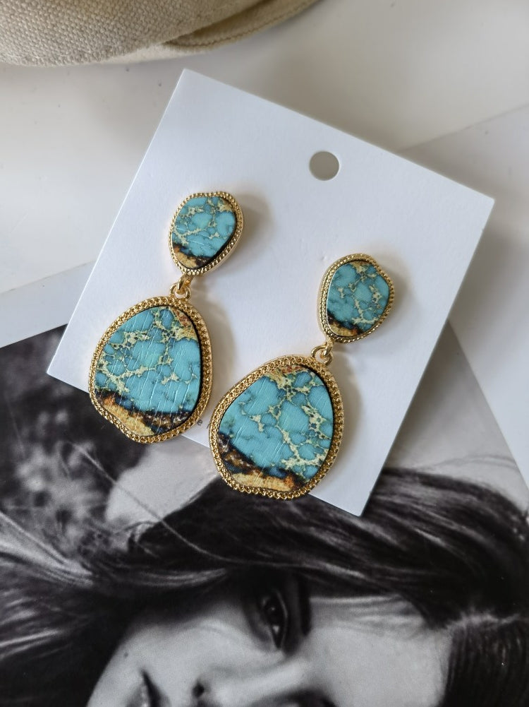 Fashion Exaggerated Water Drop Oval Stud Earrings