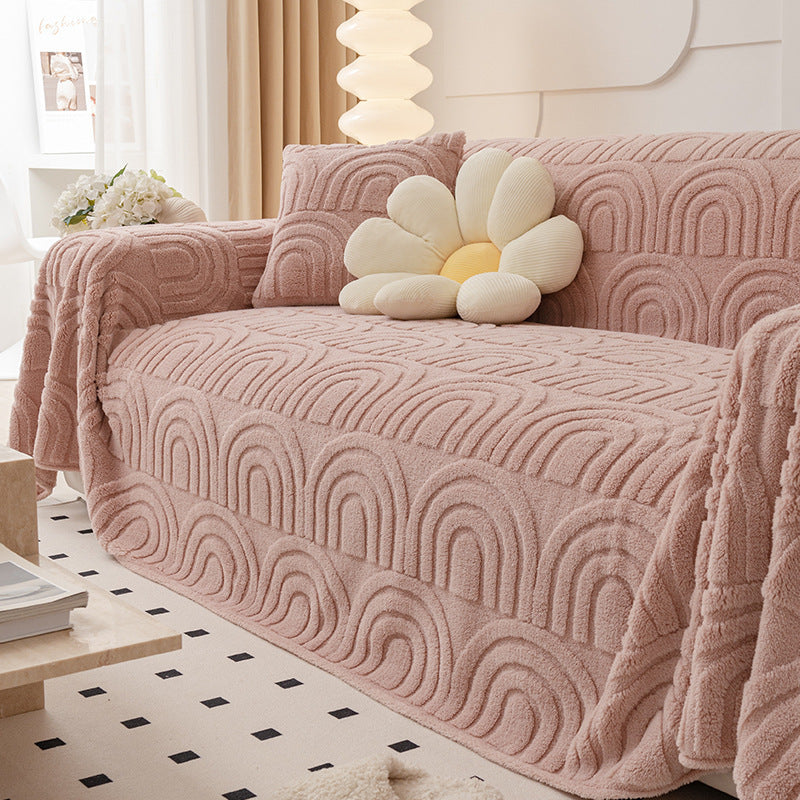 Anti-scratching Plush Sofa Towel All-inclusive Thickened