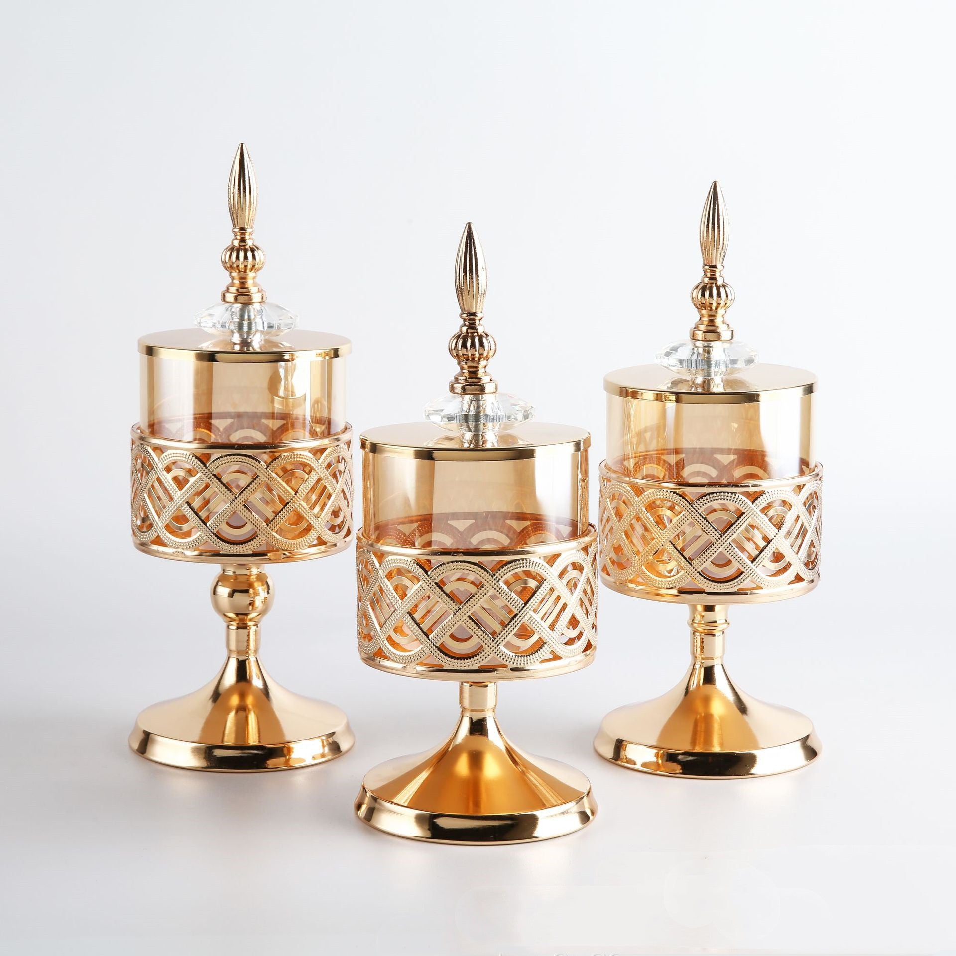 Bougeoir décoratif en verre pour table