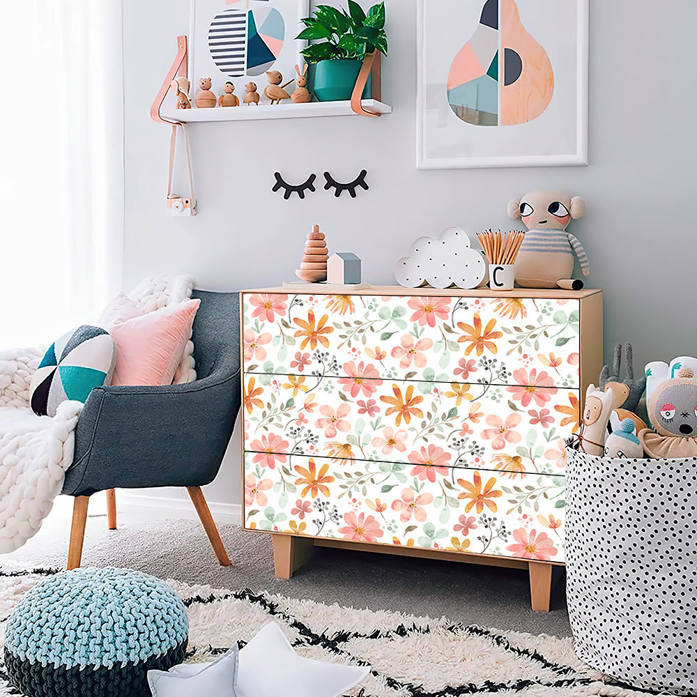 Plant Flower Decorative Wallpaper Pvc Self-adhesive Wallpaper