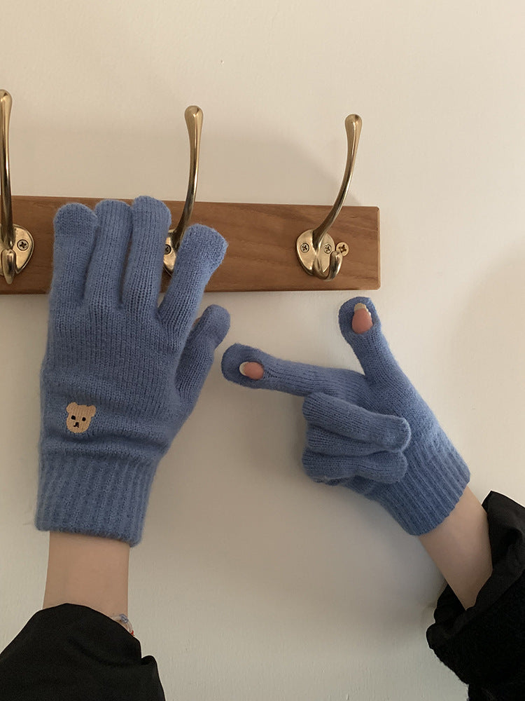 Warm Fingerless Knitting Wool Gloves