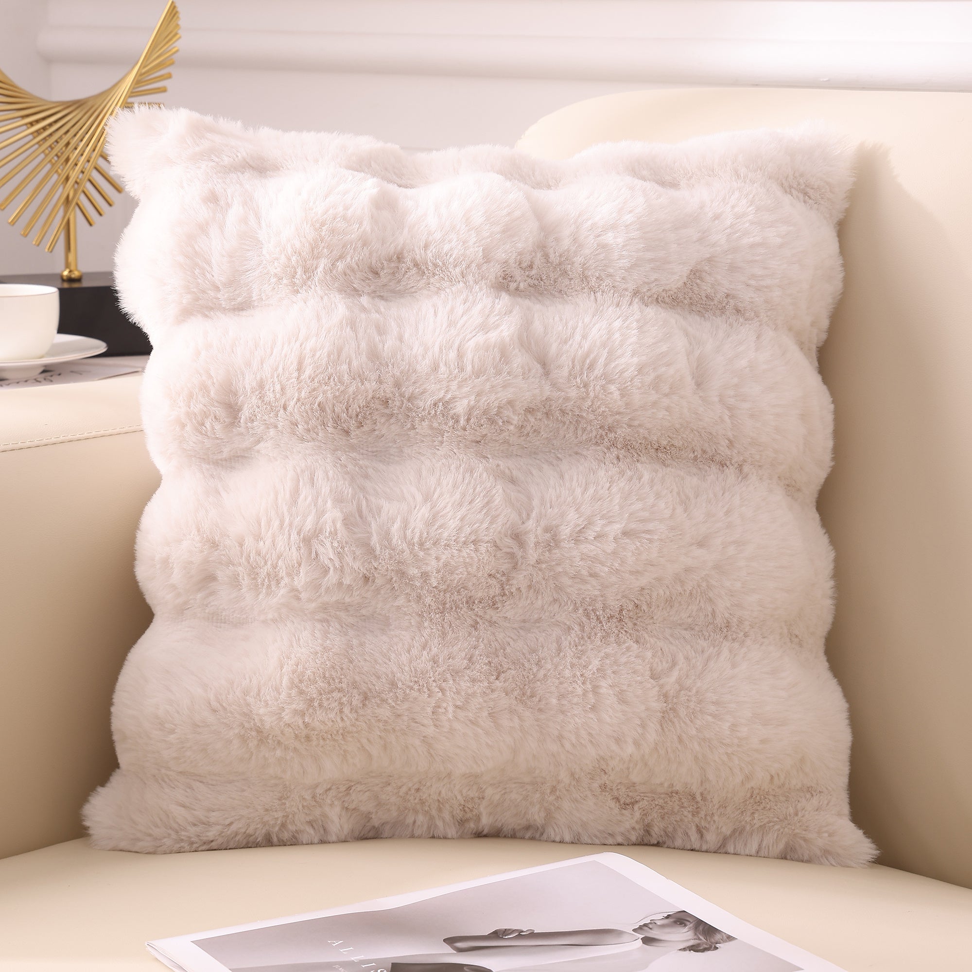 Nordic Simple Plush Pillowcase Without Core